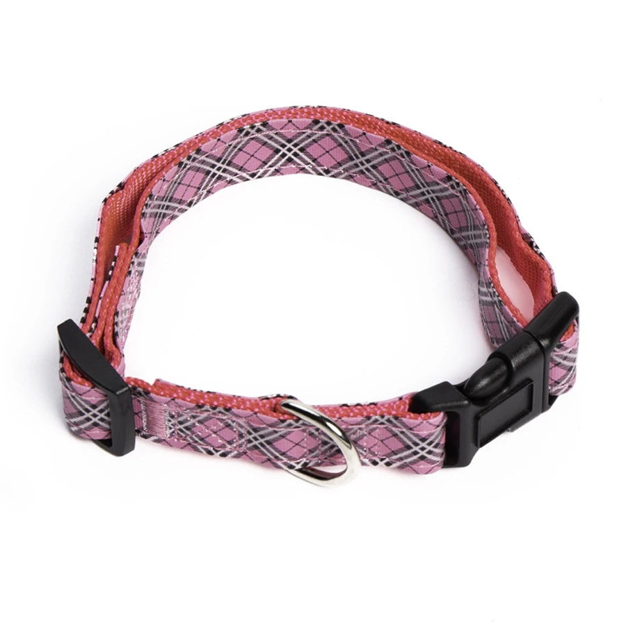 UpDog Nylon Dog Collar Design Pink