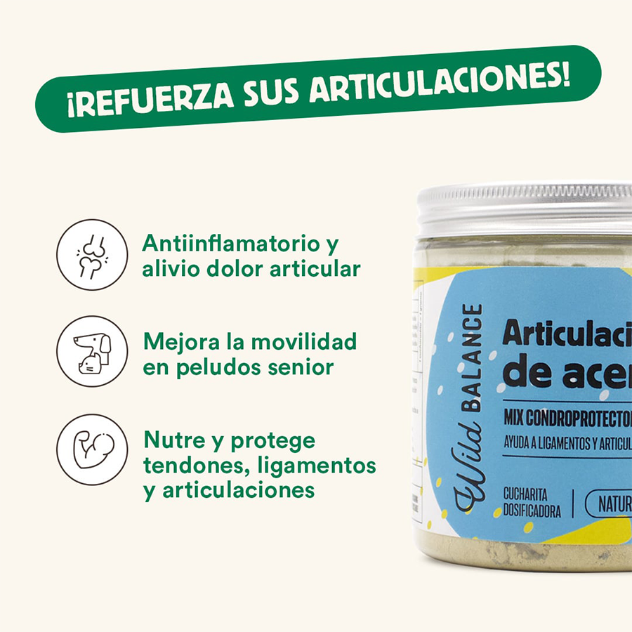 Suplemento Wild Balance Articulaciones de Acero Condroprotector natural 100gr - Imagen 2