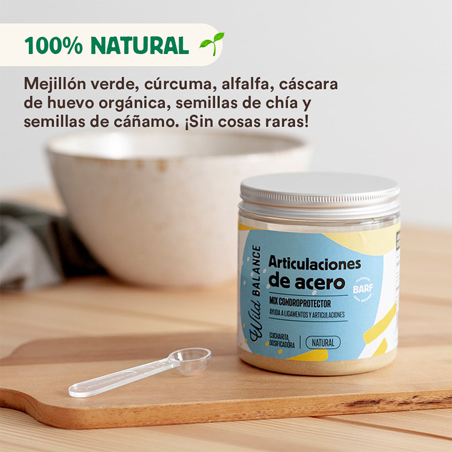 Suplemento Wild Balance Articulaciones de Acero Condroprotector natural 100gr - Imagen 3