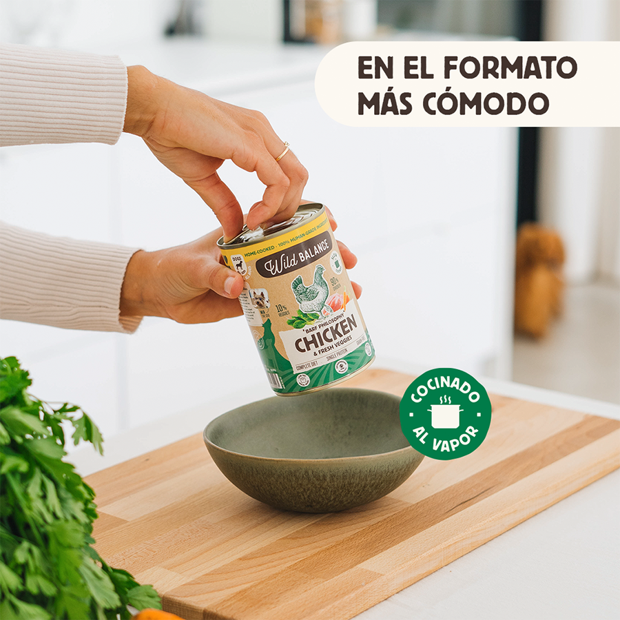 Comida húmeda BARF en Lata Wild Balance Pollo 400g - Imagen 3