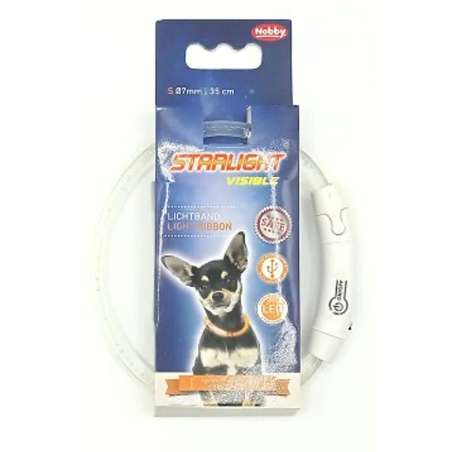 Collar con luces LED Naranja S (35cm) - Imagen 2