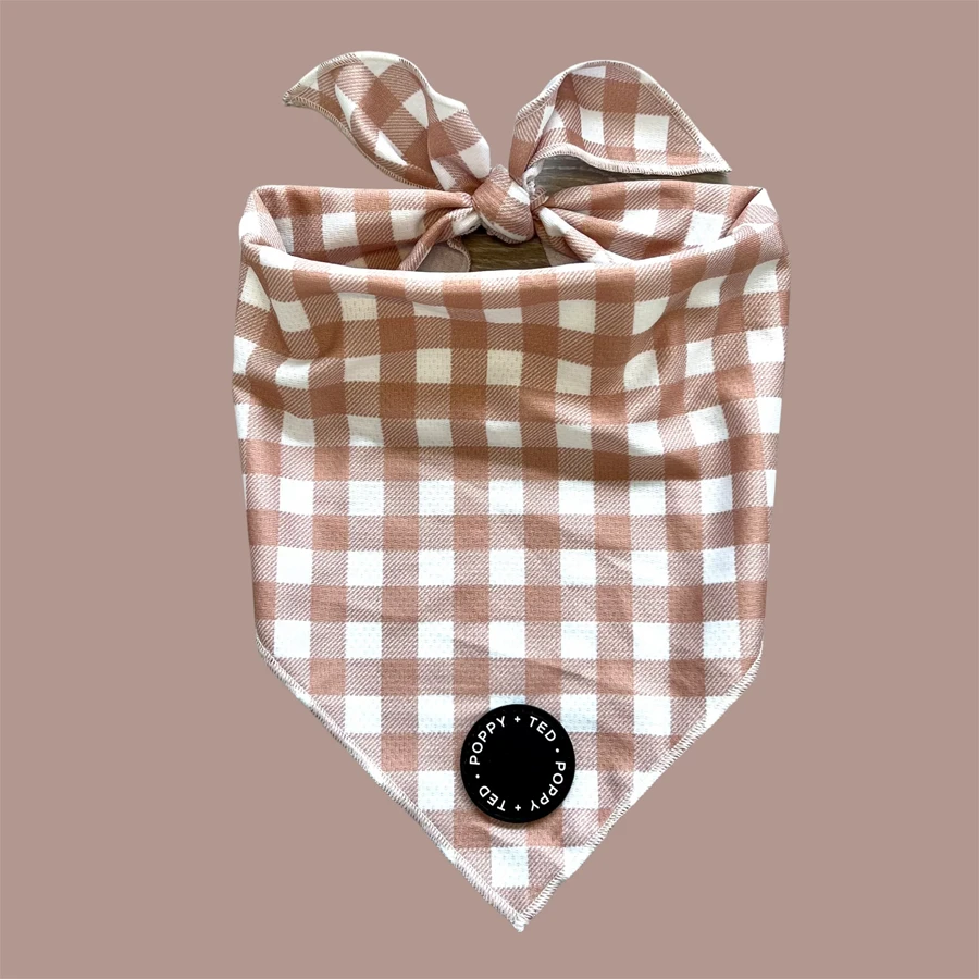 Bandana para perro Poppy + Ted Tan Plaid