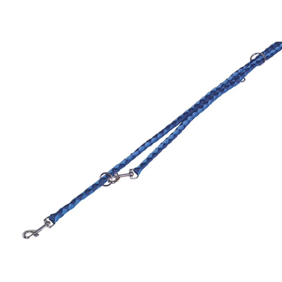 Correa para perro Multiposición de Adiestramiento Fina Azul 2m