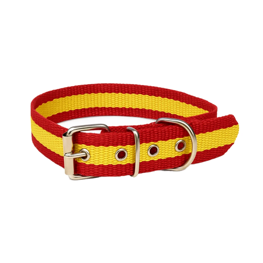 Collar doble para perro bandera de España
