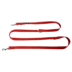 Correa para perro 3 posiciones nylon rojo