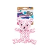 Juguete para perro de yute – Oso rosa