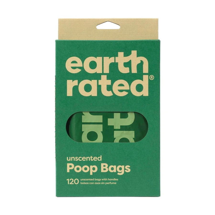 Bolsas con asas para perros Earth Rated sin perfume | 120 uds