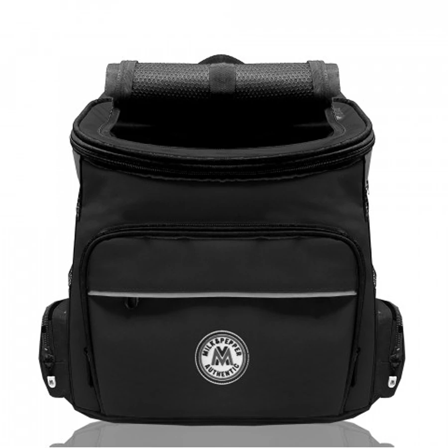 Mochila transportín para perros Milk & Pepper Backpacker negra